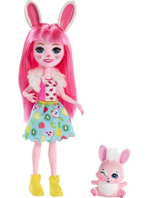 Odea Mattel Enchantimals Bebek Serisi Enchantimals Ana Karekter Bebekler, Bree Bunny Bebek ve Twist, FXM73 FXM73