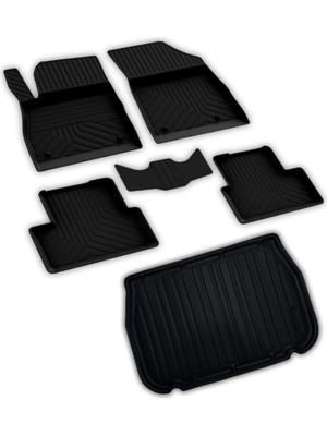 Odea Ferrous Autoaccessories Toyota C-Hr ile Uyumlu 4d Paspas ve Stepneli 3D Bagaj Havuzu 2016 2023