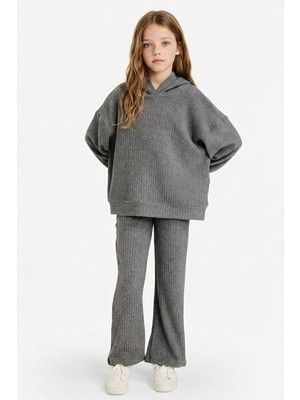 Odea Defacto 2'li Takım Kapüşonlu Sweatshirt Eşofman Altı Kız Çocuk F3542A825WN