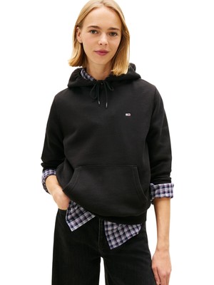 Odea Tommy Jeans Tjw Reg S Flag Hoodie Kadın Sweatshirt Black S