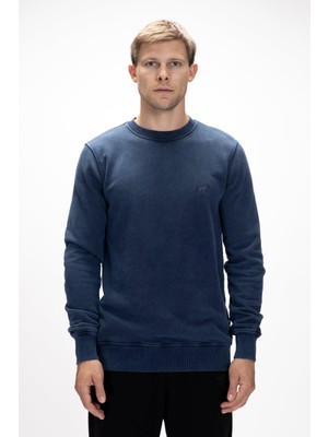 Odea Bad Bear Sweatshirt Dab Indigo Crewneck, S, 25.02.12.040, Indigo, Erkek