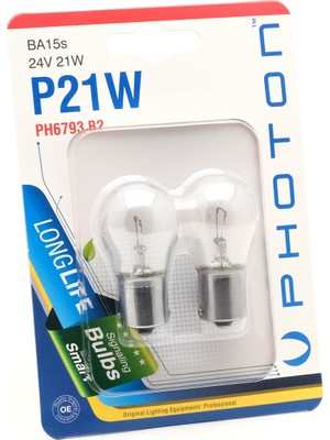 Odea Photon Ampul P21W 24V 2'li Blister Minyatür Blister Ambalaj Pht PH6793 B2