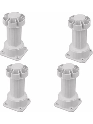 Odea Ayarlı Beyaz Baza Ayağı Beyaz 10/15 cm 4 Adet