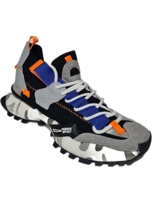 Odea Scootland Bağlı Lastikli Triko Fashion Sport Erkek Spor Ayakkabı 19279, Siyah, 43