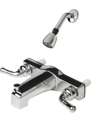 Odea Laguna Brass 3310CP/4010CP Mobil Ev Iki Saplı Metalik Olmayan 8 "küvet Yönlendirici, Duş Başlığı/kol/flanşlı, Krom Kaplama
