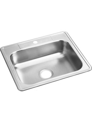Odea Dayton D125211 Tek Kase Üstten Montajlı Paslanmaz Çelik Evye, 25 x 21