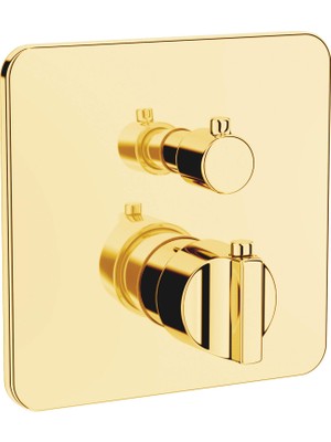 Odea Artema Suit U A4267523 Ankastre Termostatik Duş Bataryası, Sıva Üstü, V-Box, Altın
