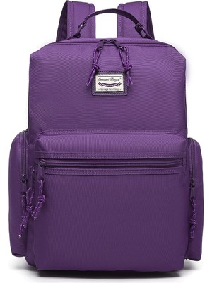 Odea Smart Bags Sırt Çantası Okul Boyu Laptop Gözlü 3124-7027, Mor
