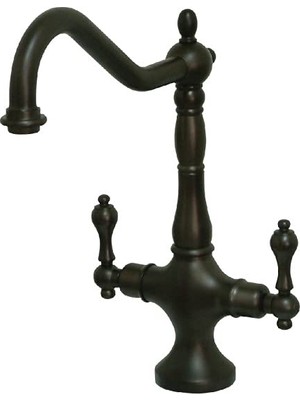 Odea Kingston Pirinç KS1775ALLS Heritage Mutfak Faucetwithout Spr, Oil-Rubbed Bronz