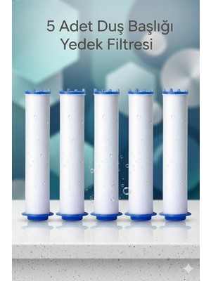 Odea 5 Adet Duş Başlığı Filtresi – Kireç, Klor ve Pas Önleyici Yedek Filtre Seti