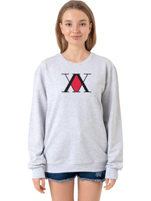 Odea Tshirthane Hunter x Hunter Anime Logo Grimelanj Kadın 2ip Sweatshirt P21531S2367, L