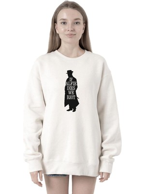 Odea Tshirthane Peaky Blinders Alfie Dies Halloween Beyaz Kadın 2ip Sweatshirt P22479S1588, M