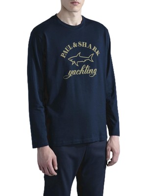 Odea Paul & Shark Logolu Bisiklet Yaka Pamuklu Regular Fit Ince Sweat Erkek Sweat 11311612 130