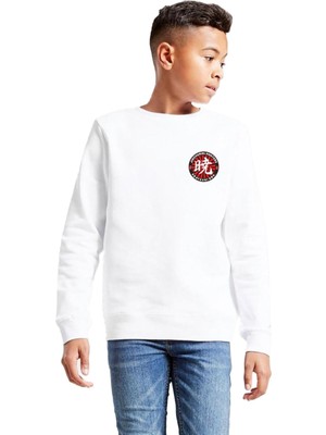 Odea Tshirthane One Piece Anime Ninja Org. N.s Beyaz Çocuk 2ip Sweatshirt P19336S2623, 5-6 Yaş