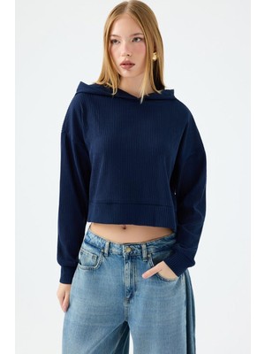 Odea Loft Kadın Weatshirt LF2040620,LACIVERT S