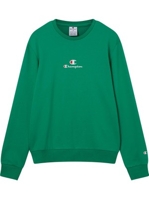 Odea Champion Erkek Baskılı Bisiklet Yaka Sweatshirt, Yeşil, Xl