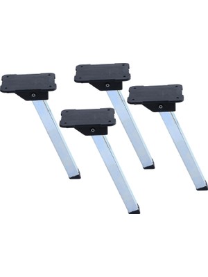 Odea BADEM10 4 Adet Sofra Ayağı Metal Plastik Siyah Taban Katlanır Yer Sofrası Sini Altı 20 cm