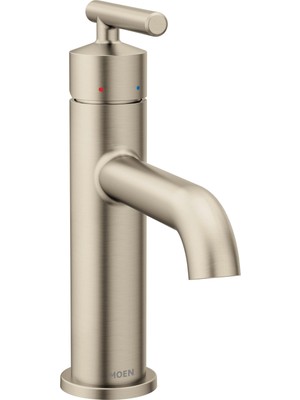 Odea Moen Gibson Fırçalanmış Nikel Tek Saplı Tek Delikli Modern Banyo Lavabo Bataryası Opsiyonel Döşeme Levhası Ile, 6145BN