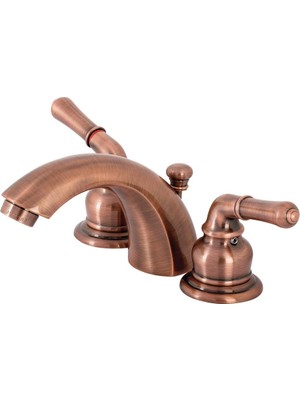 Odea Kingston Brass KB956 Magellan Mini Yaygın Banyo Musluğu, Antik Bakır