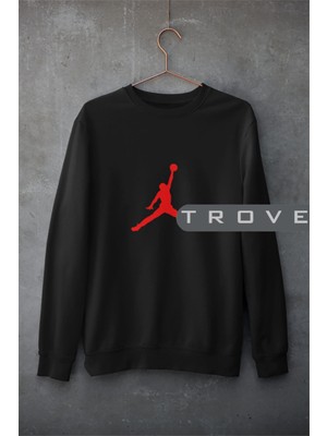 Odea Tarzsokak Unısex Kadın Erkek Paris Saınt Germaın Sırt Ön Arka Baskılı Uzun KOLLU%100 Pamuk Sweatshirt Siyah, Siyah, Xl