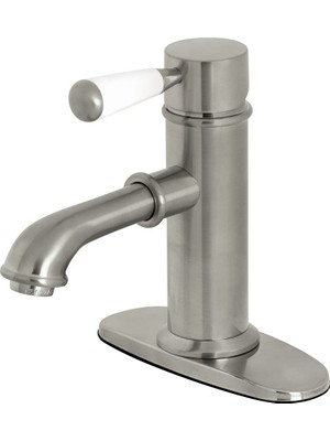 Odea Kingston Brass KS7418DPL Single Handle Lavatory Musluk With Brass Pop-Up, 5 – 1/8 Spout Reach, Saten Nikel Kingston Brass