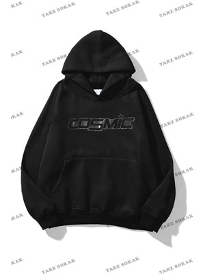 Odea Tarzsokak Y2K Unisex Cosmic Sweatshirt Kod 1606 Siyah, SIYAH-140, Xl