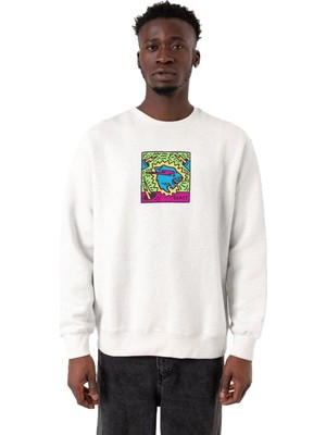 Odea Tshirthane Mr Beast Doodle Beyaz Erkek 2ip Sweatshirt P19135S8065, Xs
