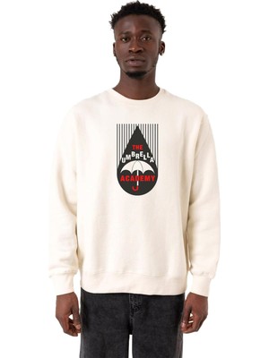 Odea Tshirthane The Umbrella Academy Rain Logo Ekru Erkek 2ip Sweatshirt P23266S6195, M