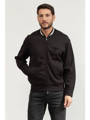 Odea Emporio Armani Regular Fit Kolej Yaka Fermuarlı Logolu Sweat Erkek Sweat EM002877 AF17545 UC001