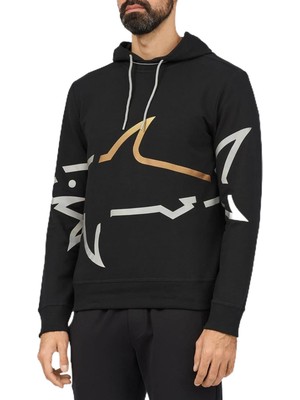 Odea Paul & Shark Logo Baskılı Streç Pamuklu Regular Fit Kapüşonlu Sweat Erkek Sweat 24411882 011