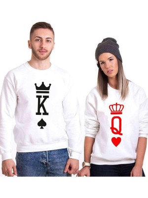 Odea Tshirthane K Q King Queen Sevgili Kombinleri Sweatshirt Kombini, Kadın, 2xl-Tek Ürün Fiyatıdır, Kombin Yapmak Için En Az 2 Adet Sepete Ekleyiniz