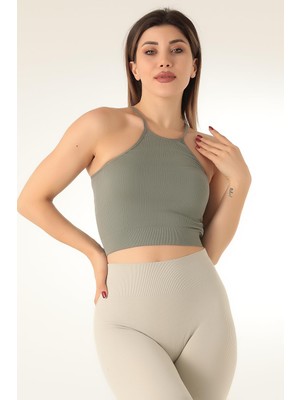 Odea Doremi Dikişsiz Spor Bralet Haki Xs/s