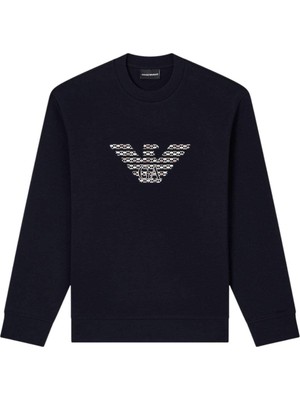 Odea Emporio Armani Logo Işlmeli Streç Pamuklu Regular Fit Bisiklet Yaka Sweat Erkek Sweat EM002906 AF10013 MB369