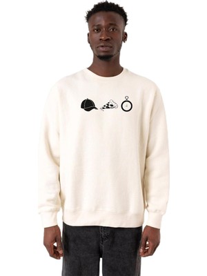 Odea Tshirthane The Walking Dead Glenn Rhee Symbols Ekru Erkek 2ip Sweatshirt P23315S6161, L