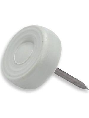 Odea X-Perk Toprak Çivili Masa Sandalye Zemin Koruyucu Beyaz Plastik Ayak 25 Adet 16MM