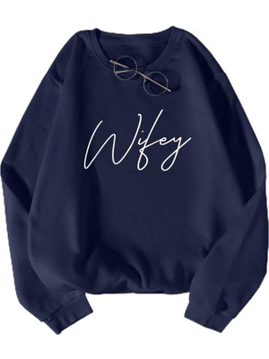Odea Tarzsokak Unisex Kadın/erkek Harajuka Sokakt Yazılı Grafik Sweat, Lacivert, L
