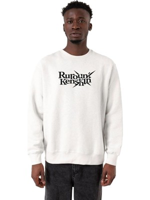 Odea Tshirthane Rurouni Kenshin Letter Logo Beyaz Erkek 2ip Sweatshirt P22667S9232, M
