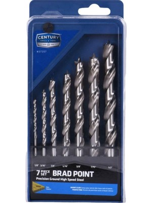 Odea Century Drill & Tool Fraksiyonel Hss Brad Point Ahşap Uçlar, 7 Parça Set