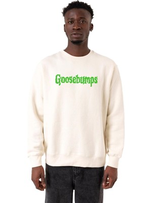 Odea Tshirthane Goosebumps Lettern Ekru Erkek 2ip Sweatshirt P18976S8181, L