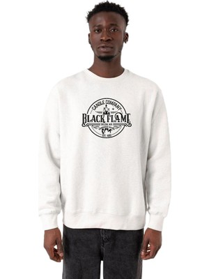 Odea Tshirthane Candle Company Black Flame Beyaz Erkek 2ip Sweatshirt P20383S2314, S