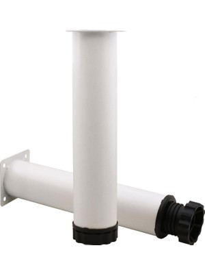Odea BADEM10 Mobilya Kanepe Baza Koltuk Metal Destek Ayağı Ayarlanabilir Beyaz Ayak 25 cm