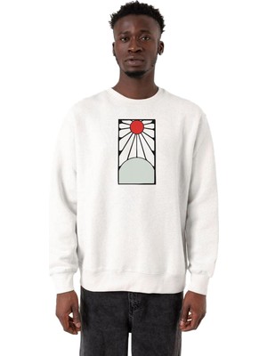 Odea Tshirthane Demon Slayer Anime Crest Earring Demon Beyaz Erkek 2ip Sweatshirt P20749S3250, L
