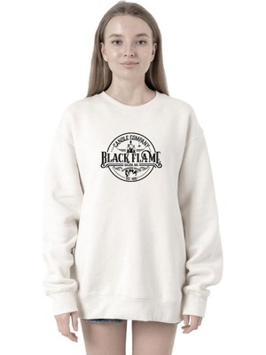 Odea Tshirthane Candle Company Black Flame Beyaz Kadın 2ip Sweatshirt P20386S998, M