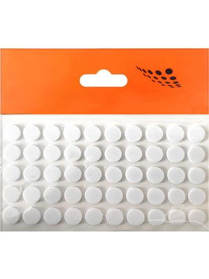 Odea BADEM10 Eva Bazlı Darbe Ses Kapı Stoperi Keçe Yapışkanlı 10 mm (50'li Paket) Dolap Kapak Çekmece Daire Beyaz