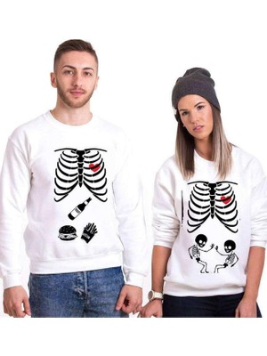 Odea Tshirthane Iskelet Bebek Iskelet Yemek Sevgili Kombinleri Sweatshirt Kombini, Kadın, Xs-Tek Ürün Fiyatıdır, Kombin Yapmak Için En Az 2 Adet Sepete Ekleyiniz