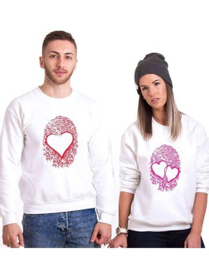 Odea Tshirthane Parmak Izi Kalp Sevgili Kombinleri Sweatshirt Kombini, Kadın, 2xl-Tek Ürün Fiyatıdır, Kombin Yapmak Için En Az 2 Adet Sepete Ekleyiniz