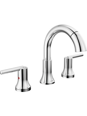 Odea Delta Faucet Trinsic Pull Down Banyo Bataryası, Banyo Çekme Bataryası, Krom Yaygın Banyo Bataryası 3 Delikli Püskürtücü, Banyo Lavabo Bataryası Manyetik Yerleştirme, Krom 3559-PD-DST