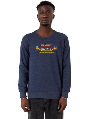 Odea Tshirthane Cobra Kai All Valley Karate Championship 1984 Indigo Erkek 2ip Sweatshirt P23944S6119, Xl