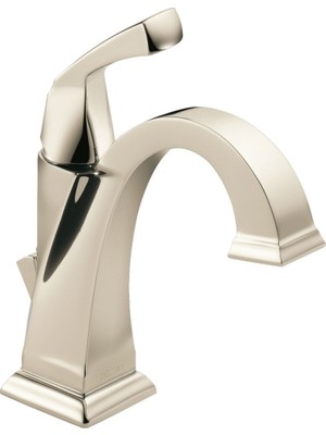Odea Delta MUSLUK-551-PN-DST Dryden Single Handle Centerset Musluk Toilette, Nikel Parlak By Delta Musluk