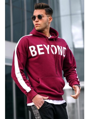 Odea Madmext Bordo Kapüşonlu Sweatshirt 5327,BORDO S